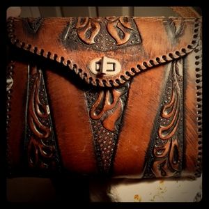 Handtooled Leather Handbag